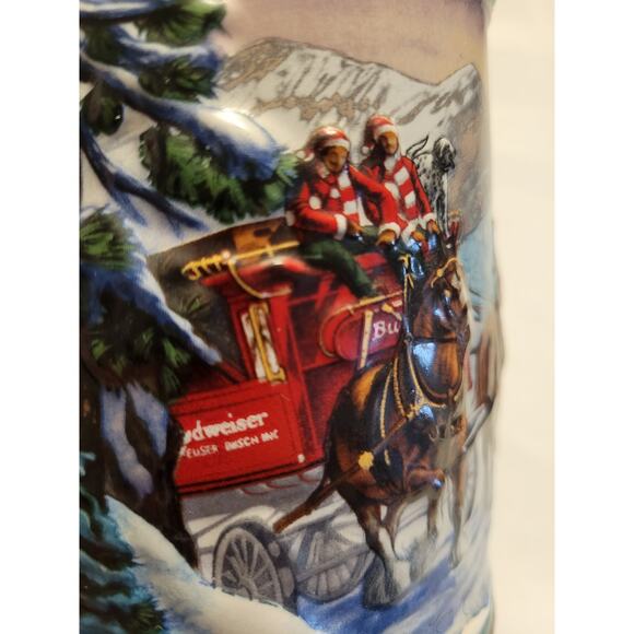 Budweiser Holiday Stein 1993 “Special Delivery” – Great Condition – Clydesdales - Picture 6 of 8